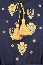 Embroidered Cufflinks — Traditional Pattern